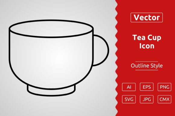 A Classic Tea Cup Icon for Modern Branding and Packaging