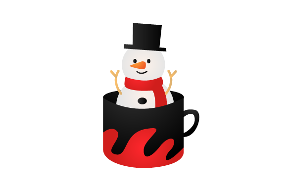 A Cute Snowman Mug Graphic for Crafters & Illustrations