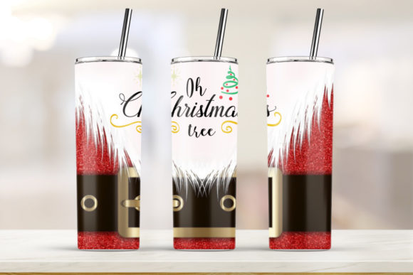 A Festive Branding Asset: The Oh Merry Christmas Tumbler 20oz Skinny Graphics