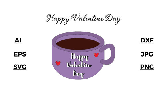 A Valentine Coffee Illustration for Graphics & Products