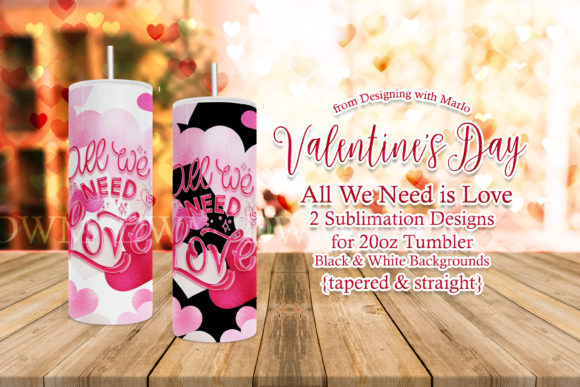A Valentine's Day Tumbler Design for Embroidery