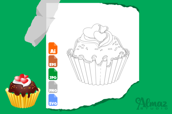 Cup Cake Coloring Book: A Graphics Asset for Brand Storytelling