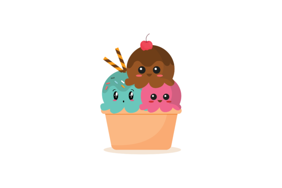 Cute Dessert Cup Graphics for Fun Illustrations