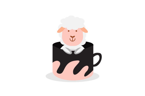 Cute Sheep Cup Illustrations: A Graphics Review for Brands