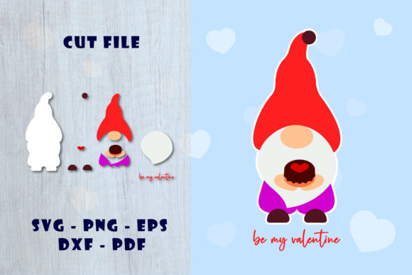 Gnome Valentine SVG: A Versatile Graphic for Print Templates