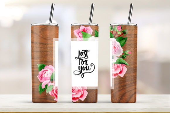 Just for You Flower 20oz Tumbler Graphics & Print Templates