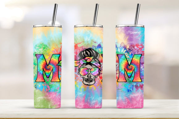 Mom Colorful Tumbler 20oz Skinny: Vibrant Graphics & Print Templates