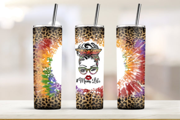Mom Tie Dye 20oz Skinny Tumbler: Graphics & Print Templates