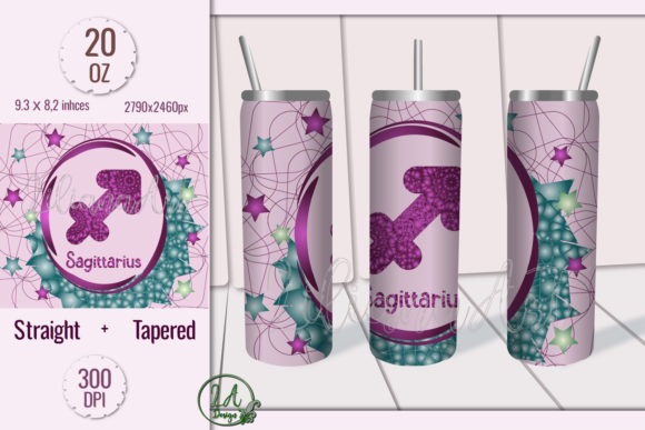 Sagittarius. Skinny Tumbler Wrap Graphics & Print Review