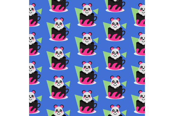 Seamless Pattern Inside Cup Animal Panda Graphics Review