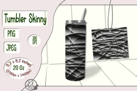 Skinny Tumbler Black-White 01: Graphics & Print Template Review