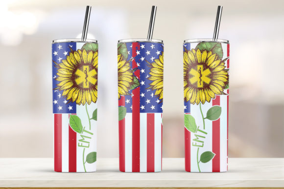 Sunflower American 20oz Skinny Tumbler Graphics & Print