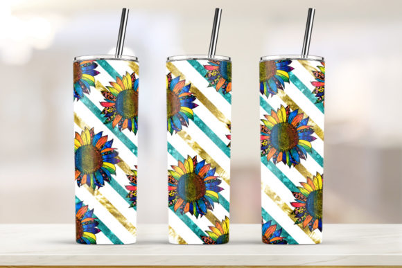 Sunflower Color 20oz Skinny Tumbler Print & Graphics