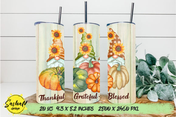 Thankful Grateful Blessed Fall Graphics & Print Templates