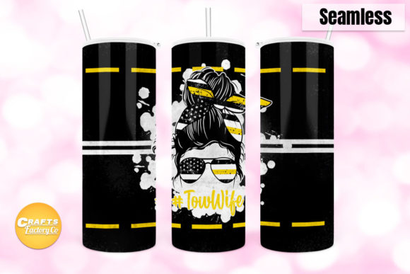 Tow Wife 20oz Skinny Tumbler Sublimation: Graphics & Crafts